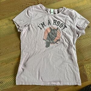 CHUMMY TEES I'm a Hoot Women's SHORT SLEEVE GRAPHIC FUNNY Owl TEE SHIRT - small